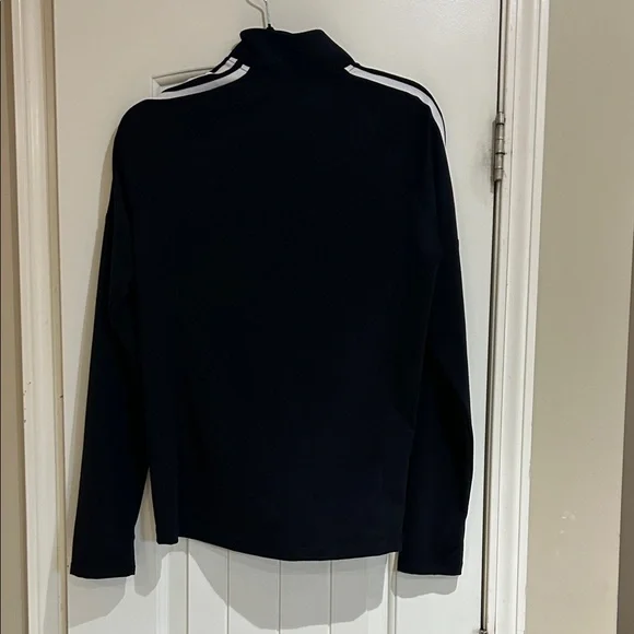 Adidas Black and White Track Jacket with Signature Stripes - Picture 3 of 7